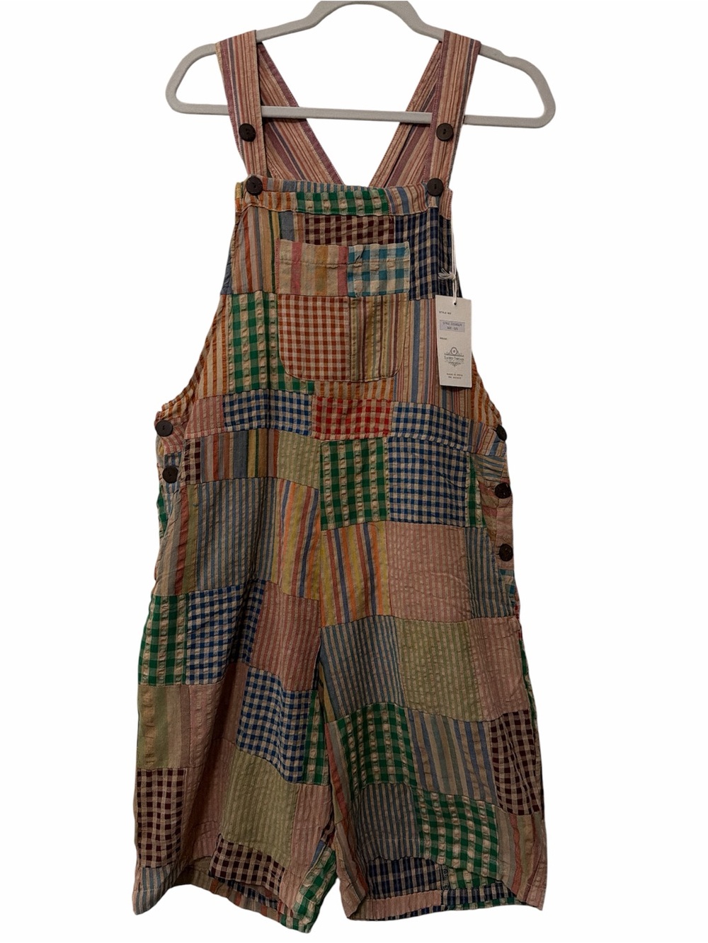 Sacred Threads Patchwork Gingham Boho - Multicolor OS (Large) NWT